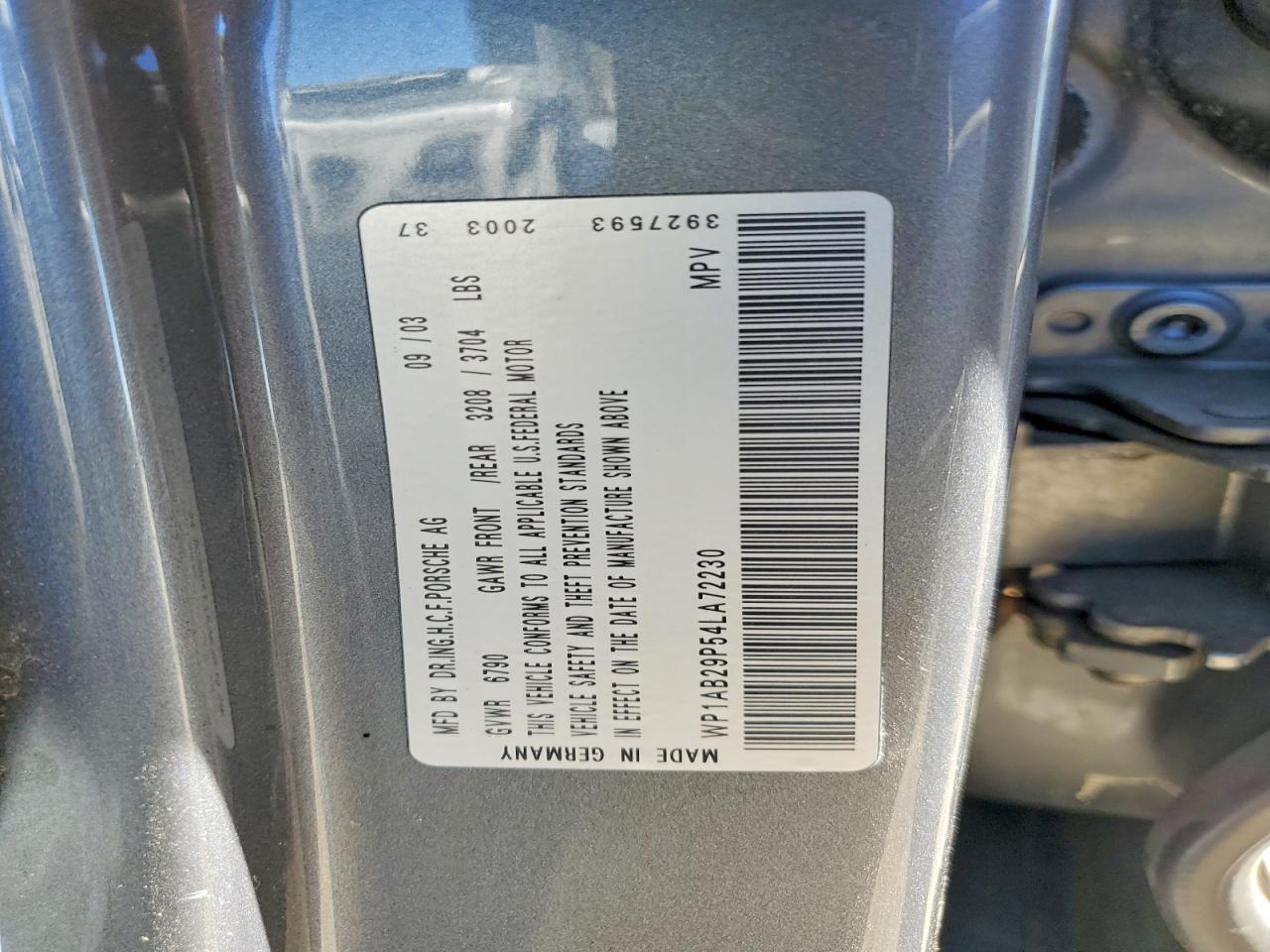 2004 PORSCHE CAYENNE