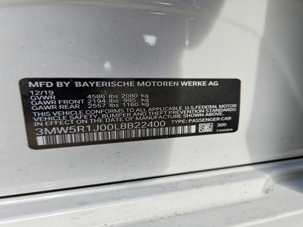 2020 BMW 3 SERIES