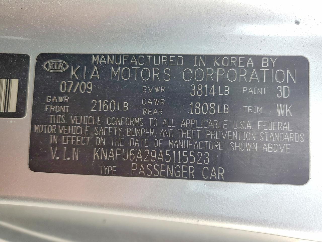 2010 KIA FORTE