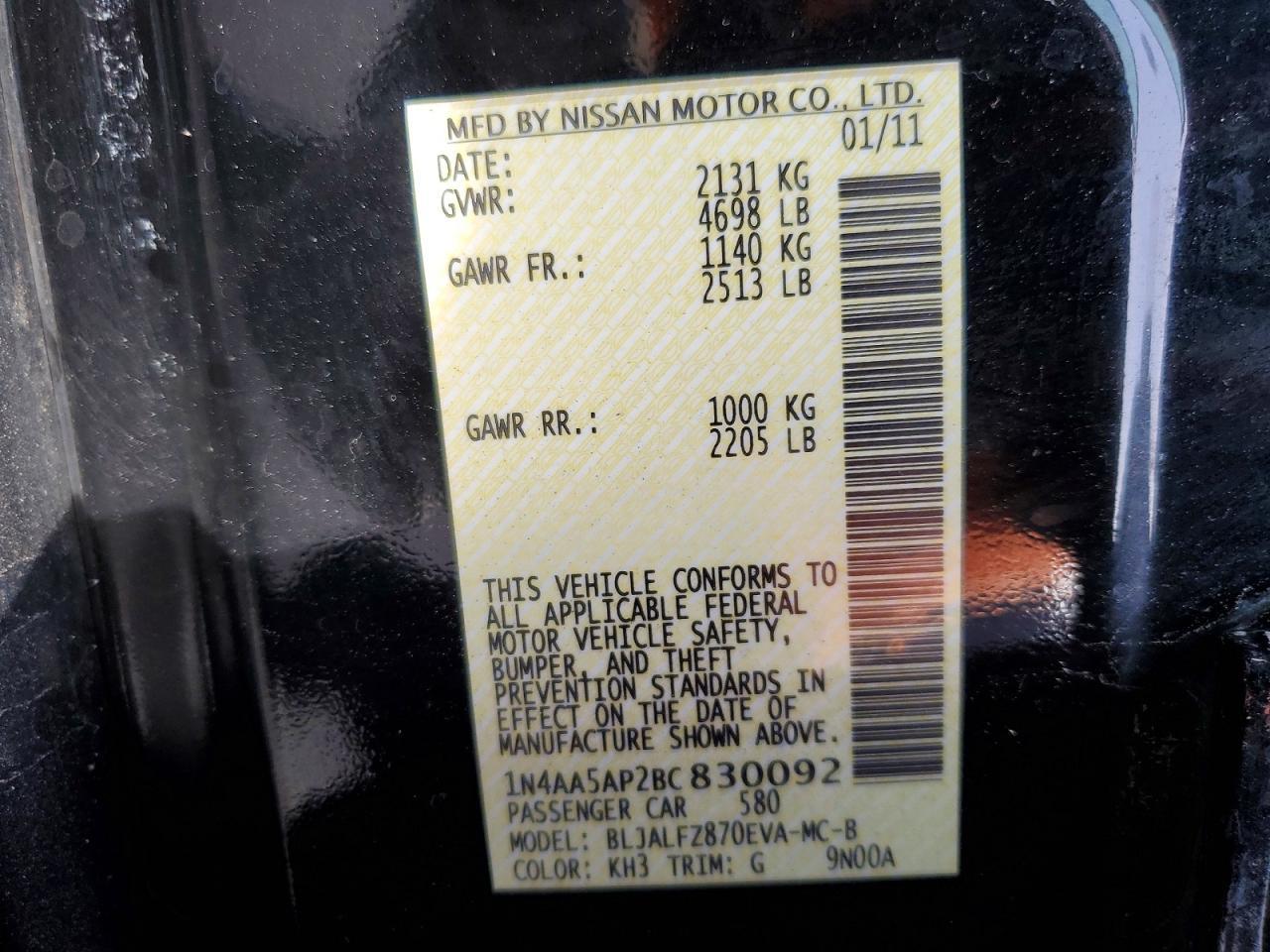 2011 NISSAN Maxima