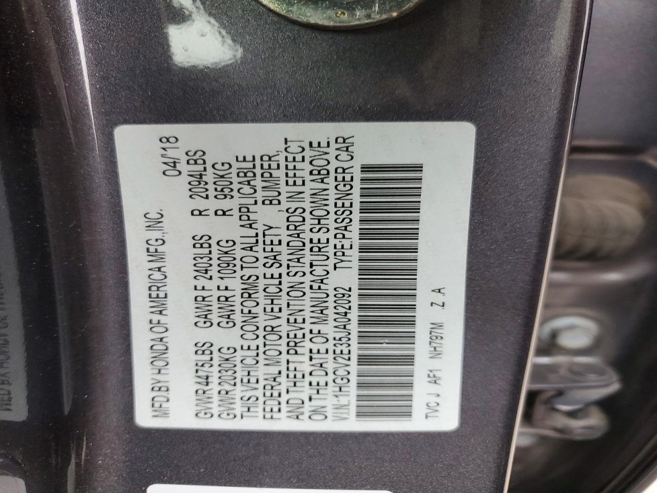 2018 HONDA