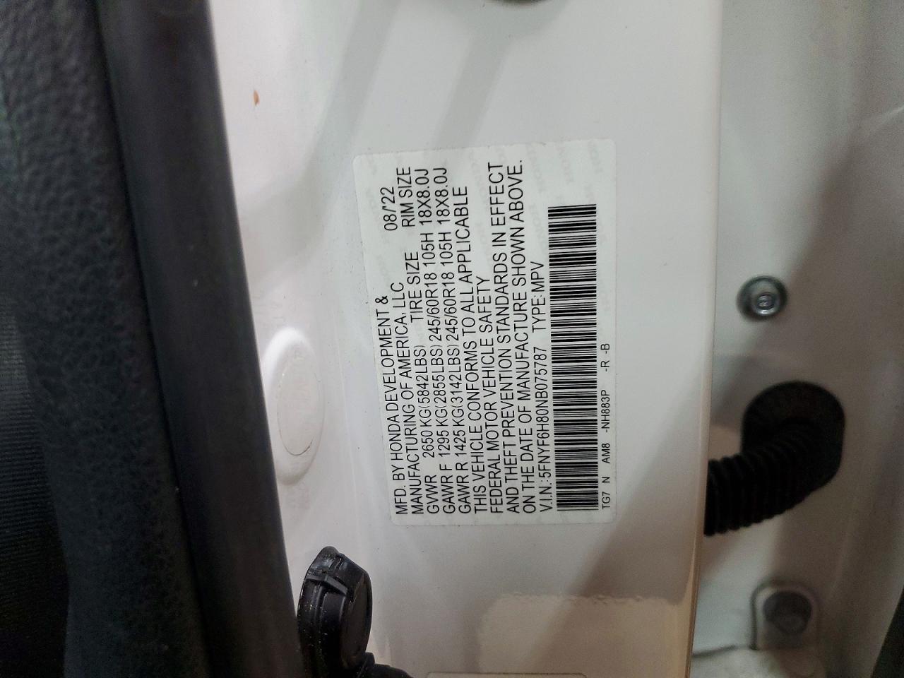 2022 HONDA PILOT