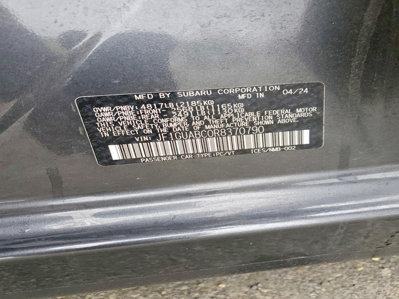2024 SUBARU IMPREZA