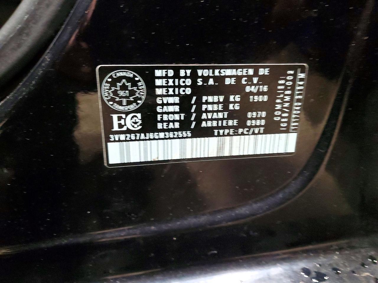2016 VOLKSWAGEN JETTA