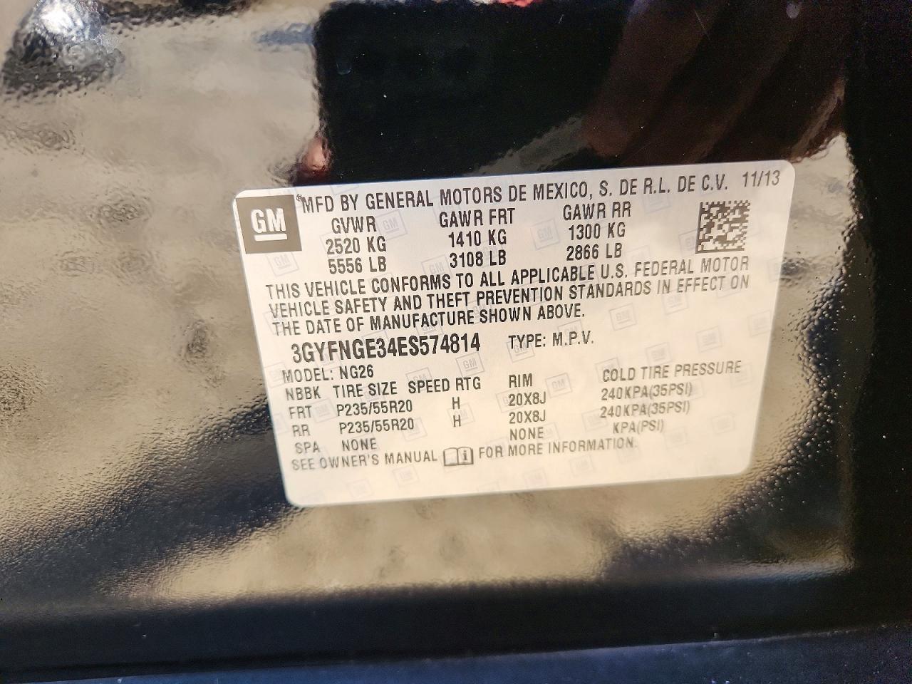 2014 CADILLAC SRX