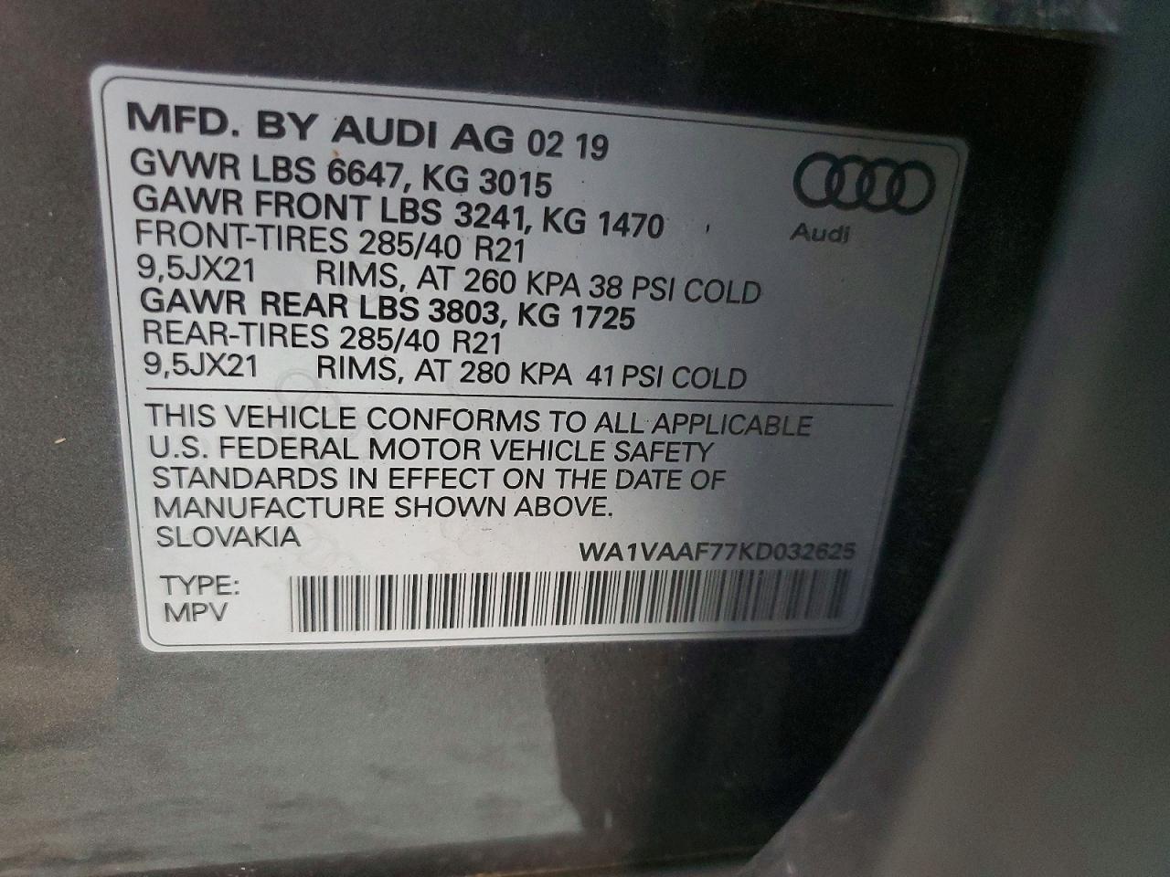 2019 AUDI Q7