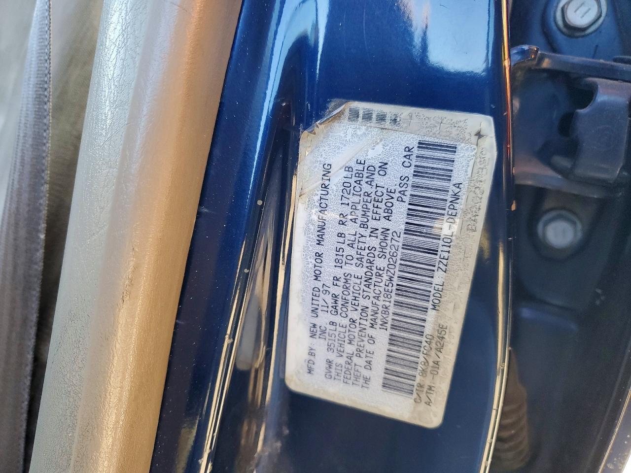1998 TOYOTA COROLLA