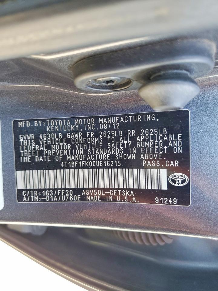 2012 TOYOTA CAMRY