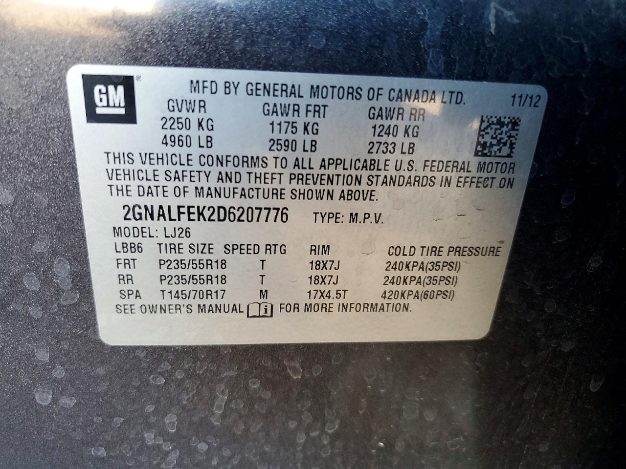2013 CHEVROLET EQUINOX