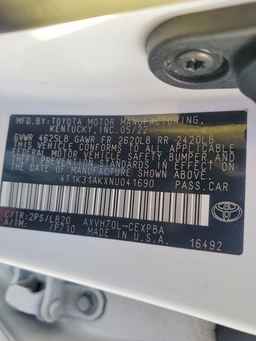 2022 TOYOTA CAMRY