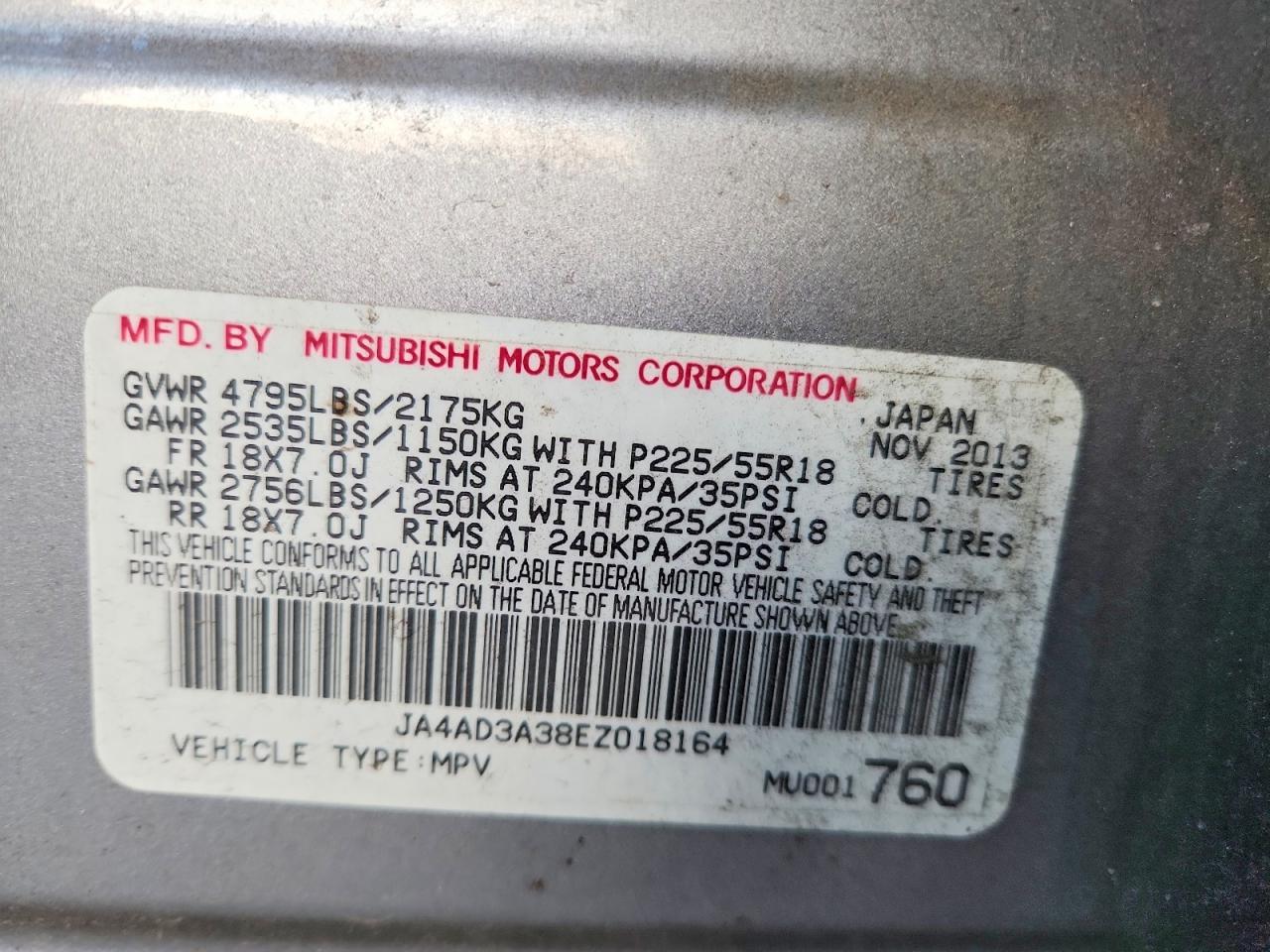 2014 MITSUBISHI outlander