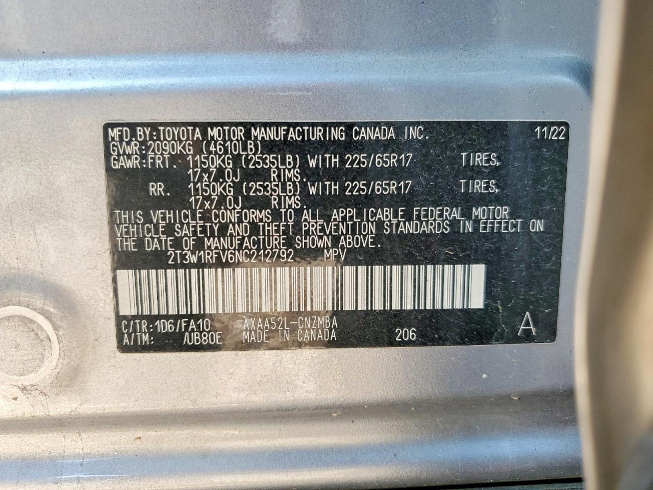 2022 TOYOTA RAV4