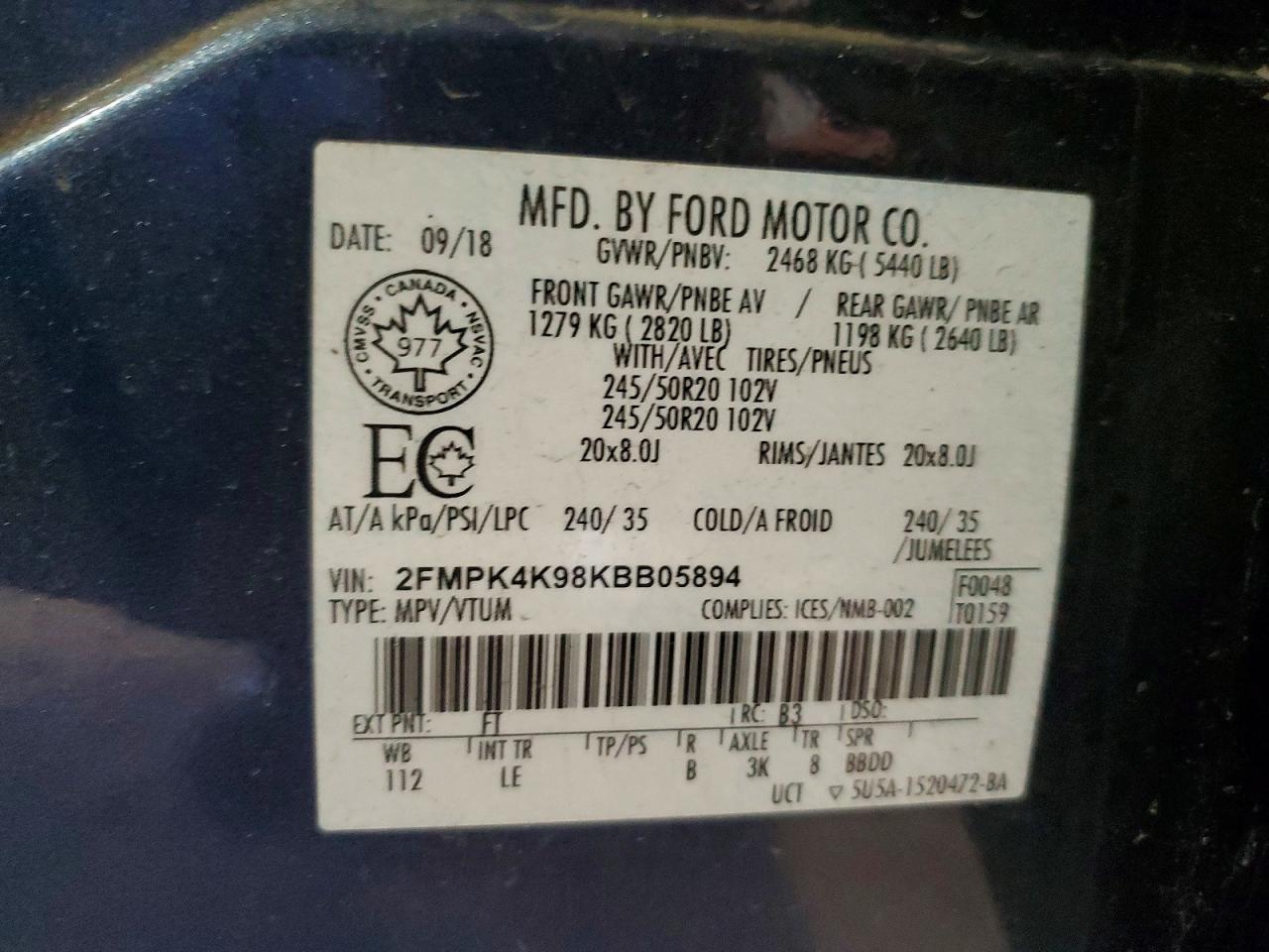 2019 FORD EDGE