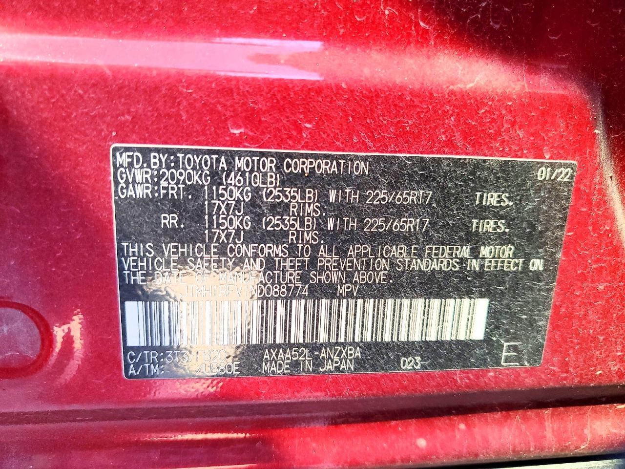 2022 TOYOTA RAV4