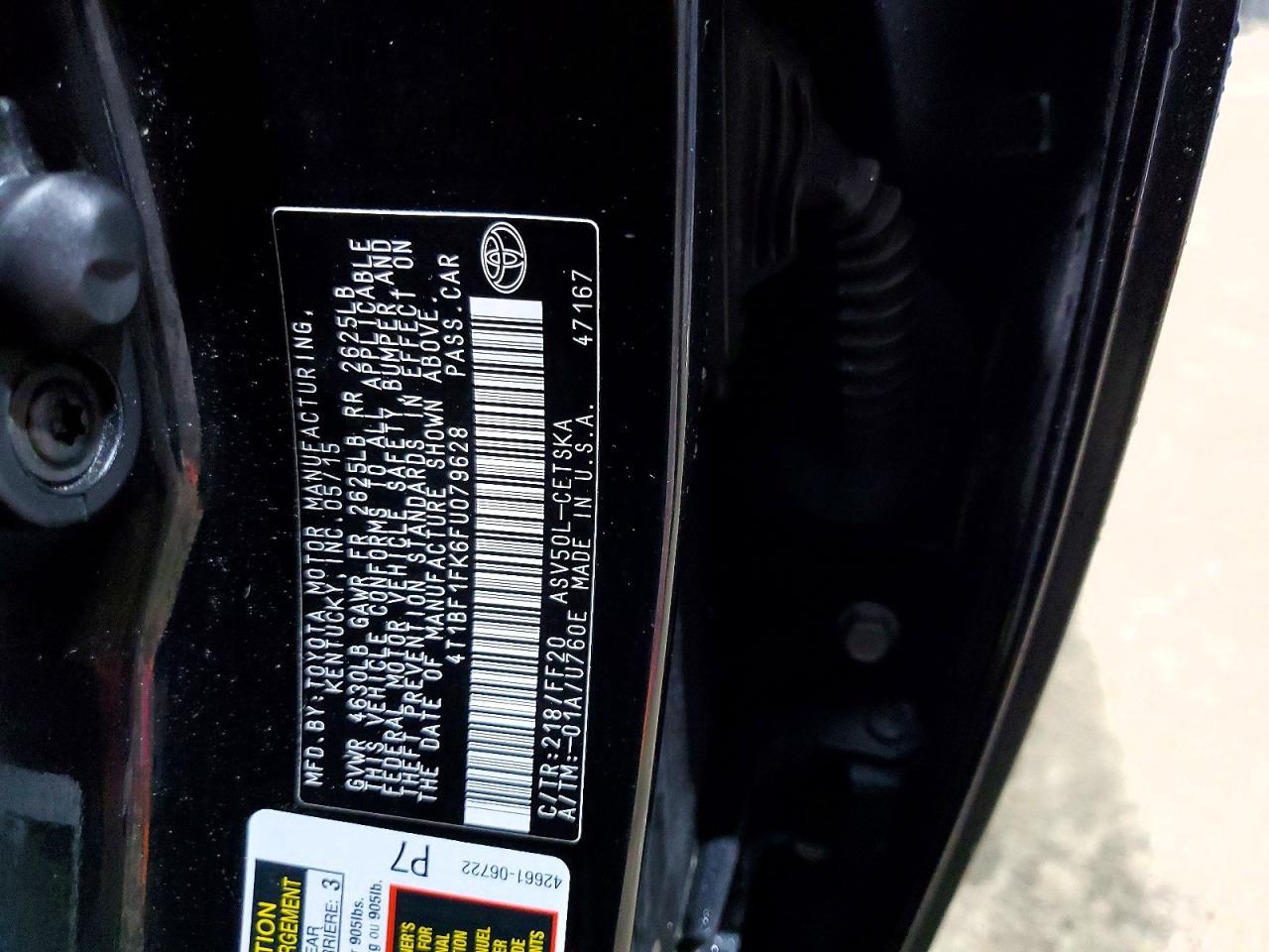 2015 TOYOTA CAMRY