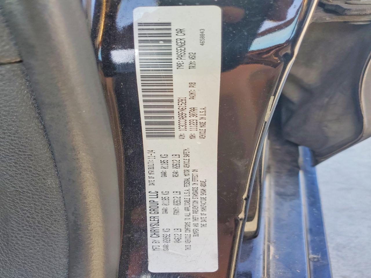 2015 CHRYSLER 200