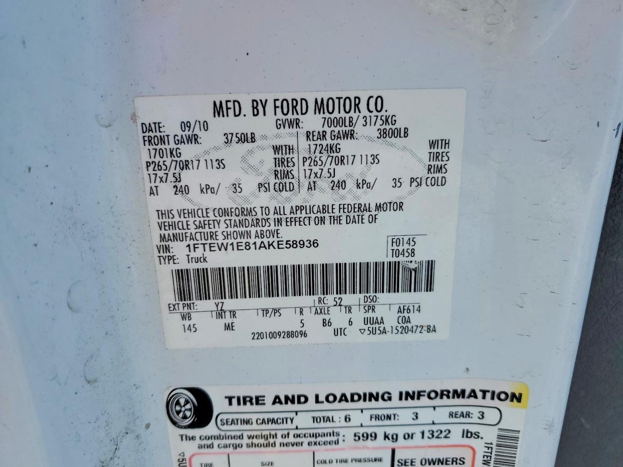 2010 FORD F-150