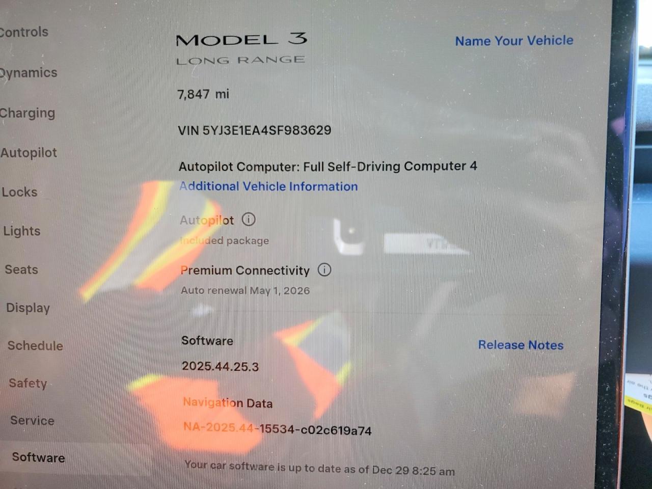 2025 TESLA MODEL 3