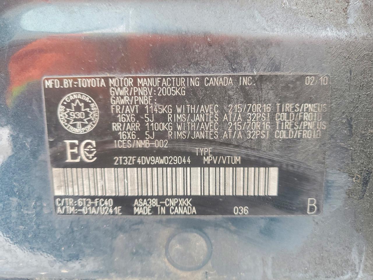 2010 TOYOTA RAV4