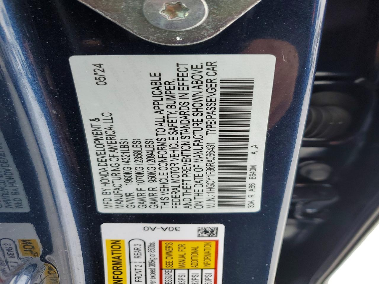 2024 HONDA ACCORD