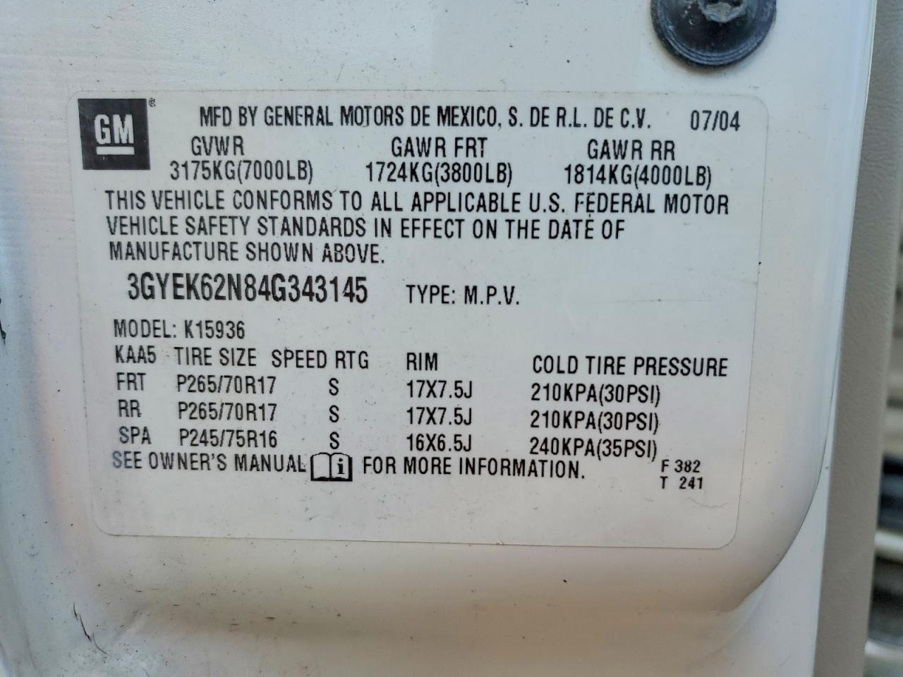 2004 CADILLAC Escalade EXT