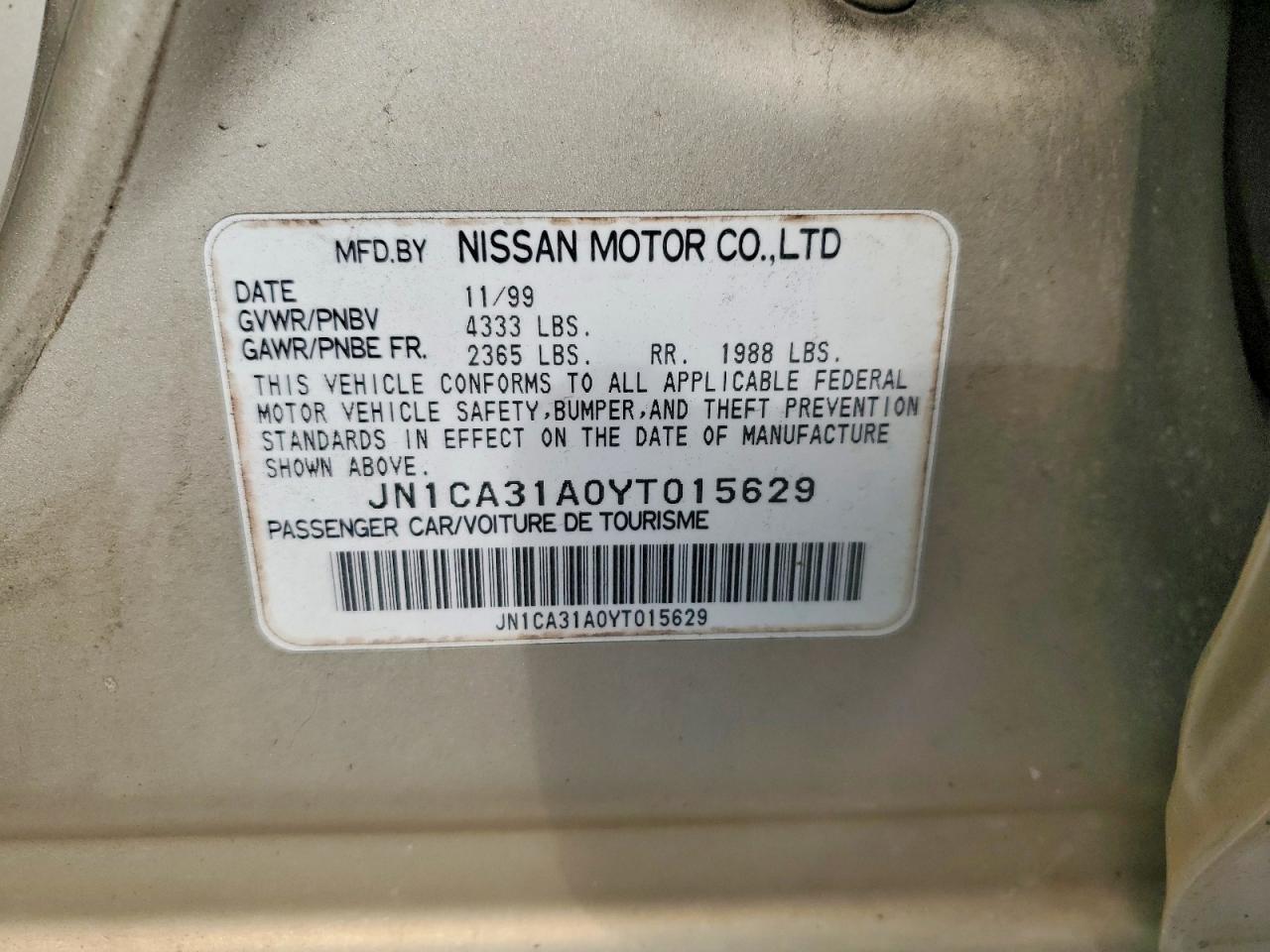 2000 NISSAN Maxima