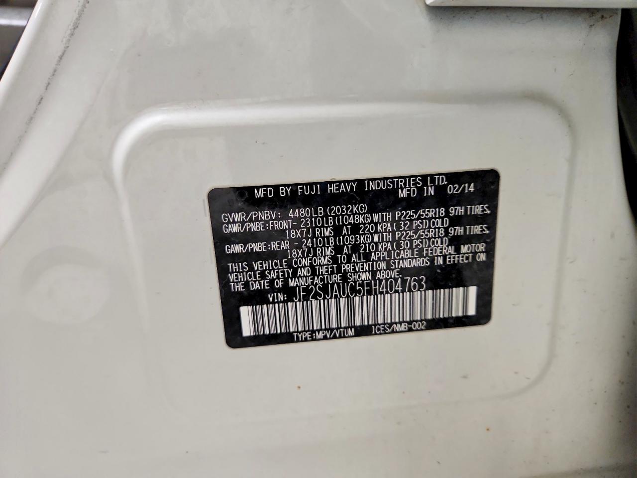 2015 SUBARU FORESTER