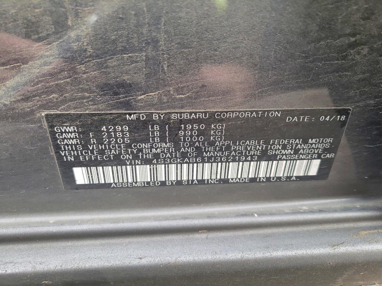 2018 SUBARU IMPREZA
