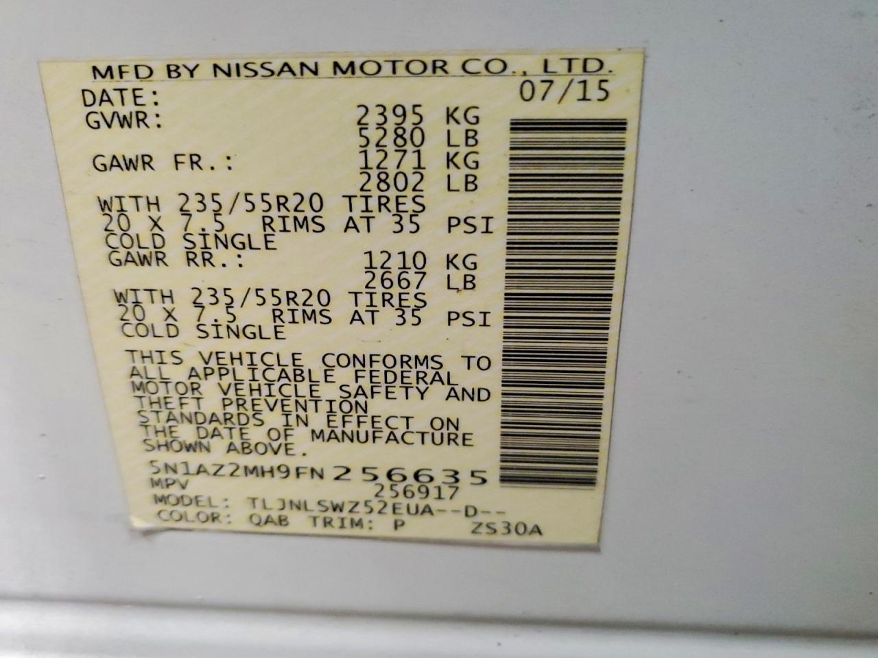 2015 NISSAN MURANO