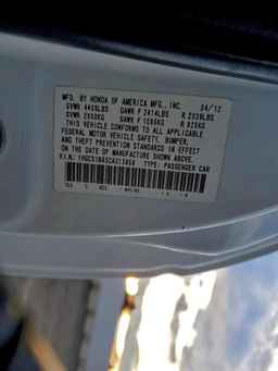 2012 HONDA ACCORD