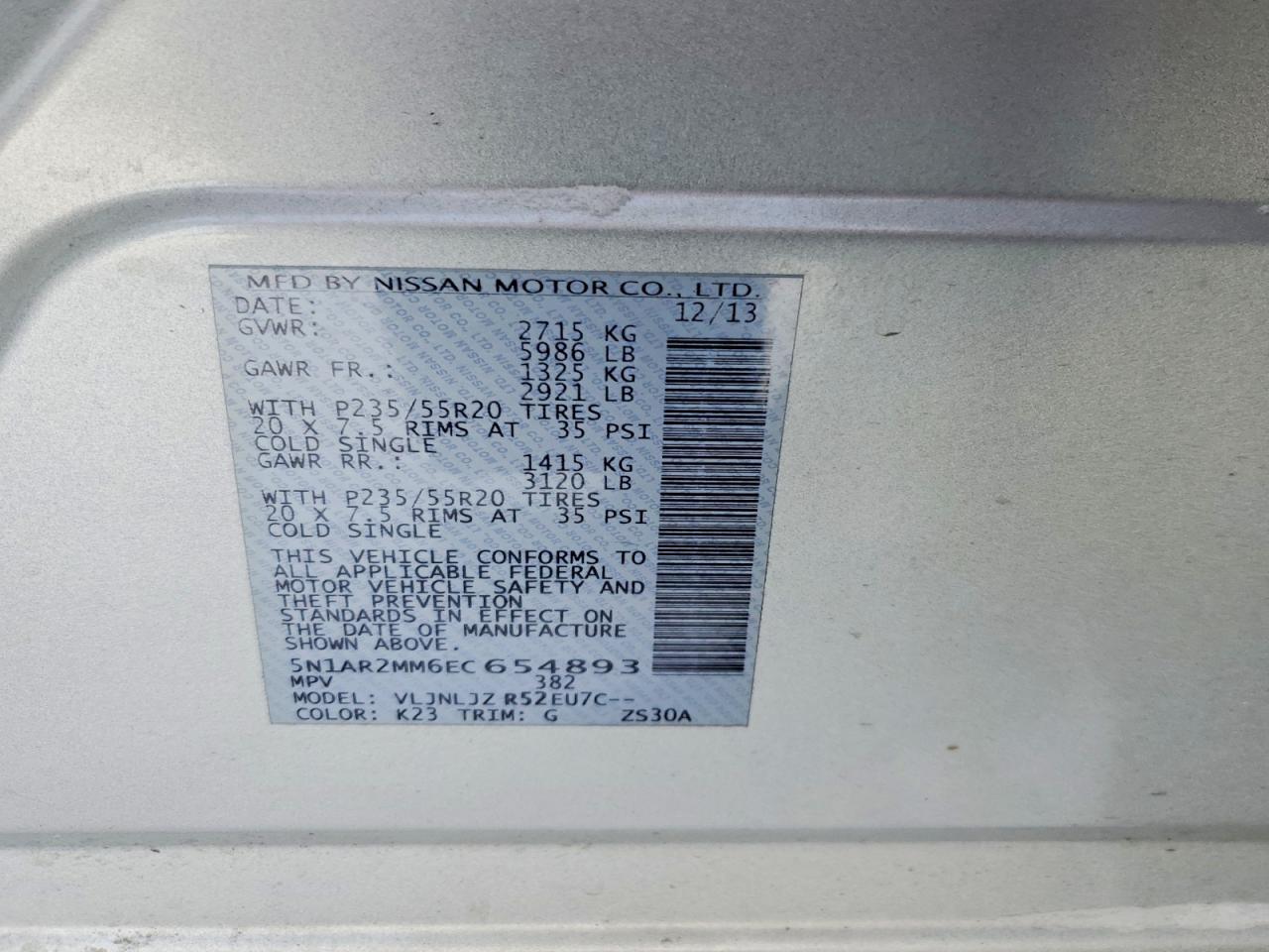 2014 NISSAN PATHFINDER