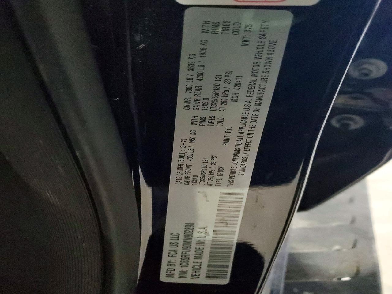 2021 RAM 1500