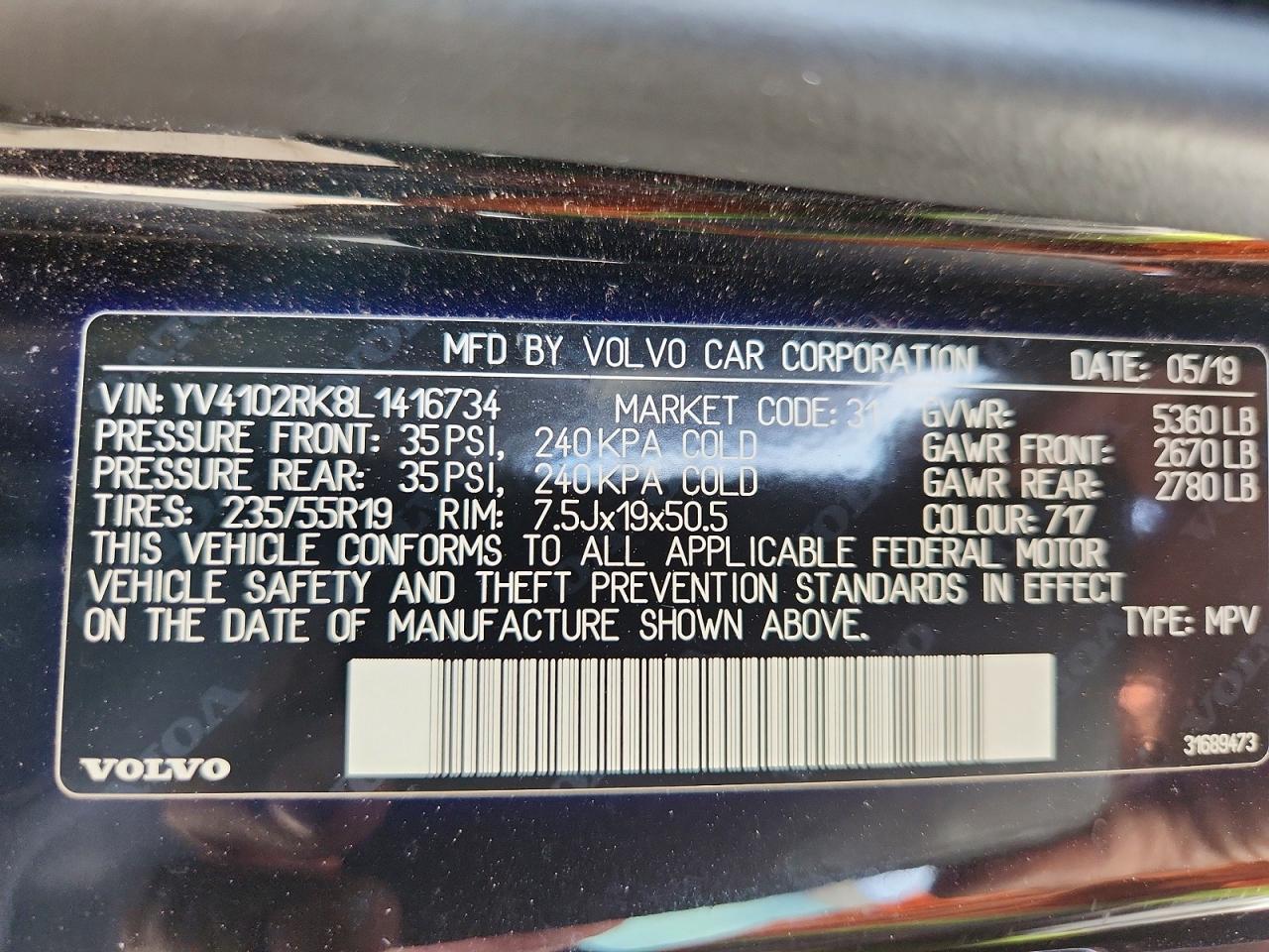 2020 VOLVO XC60