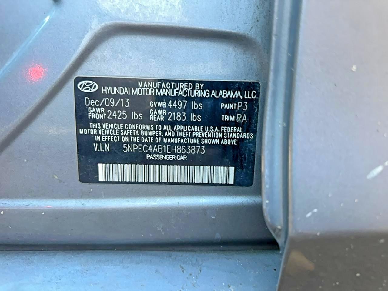 2014 HYUNDAI SONATA