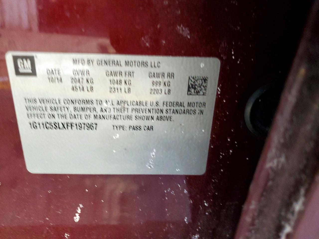 2015 CHEVROLET MALIBU