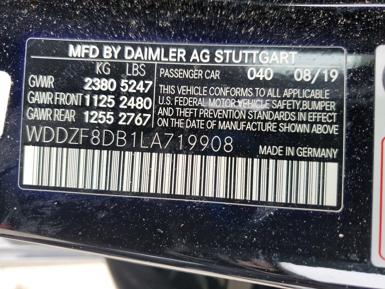 2020 MERCEDES-BENZ E-Class