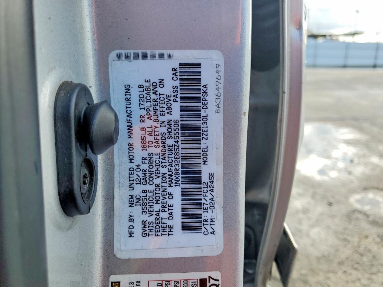 2005 TOYOTA COROLLA