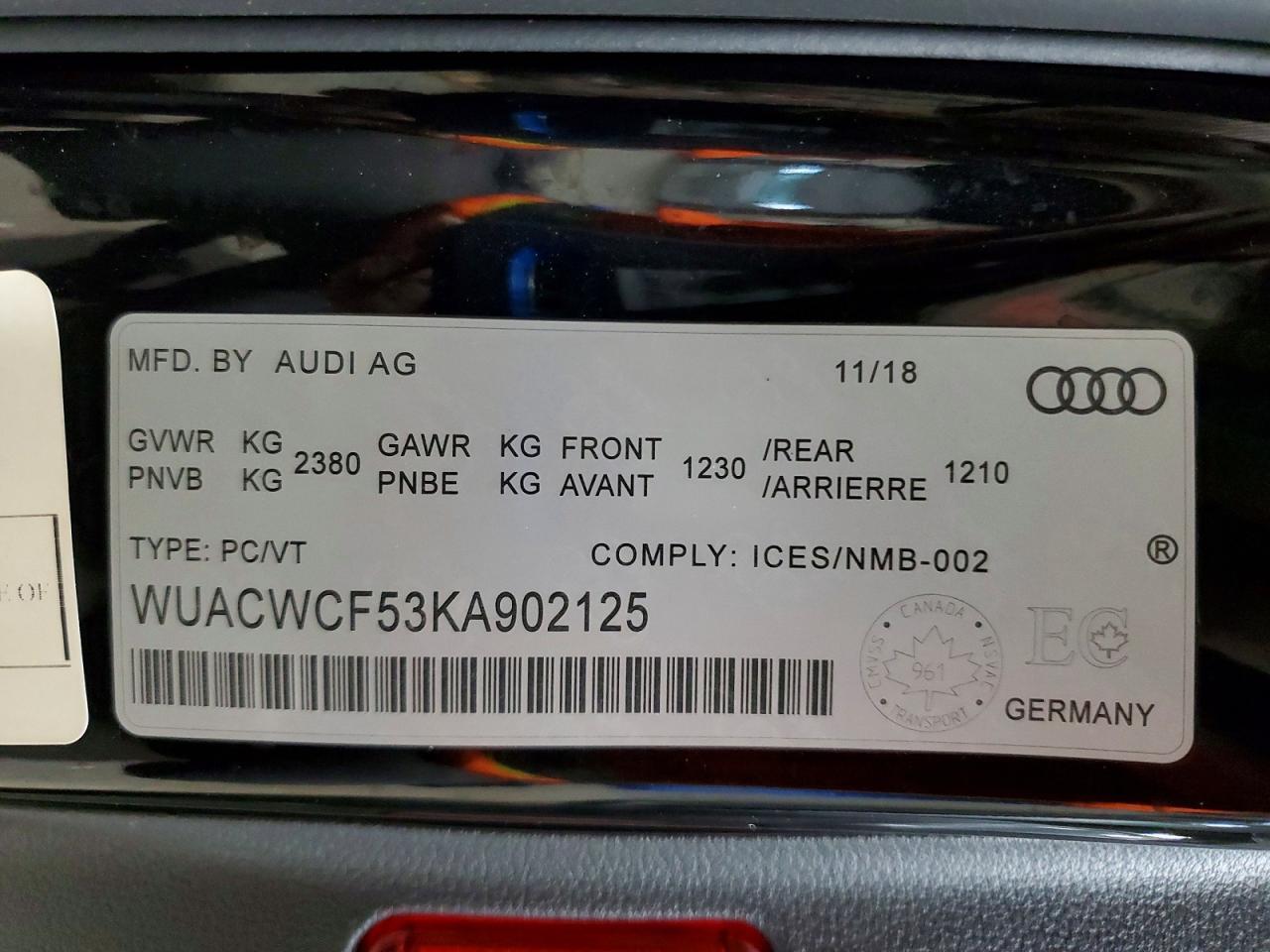 2019 AUDI RS5
