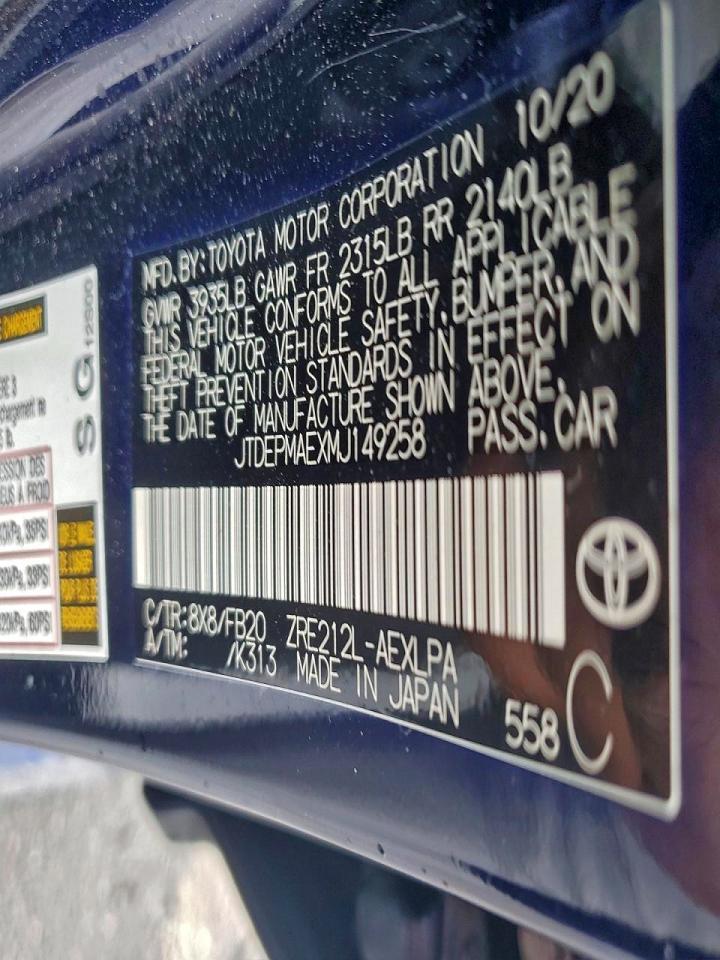 2021 TOYOTA COROLLA