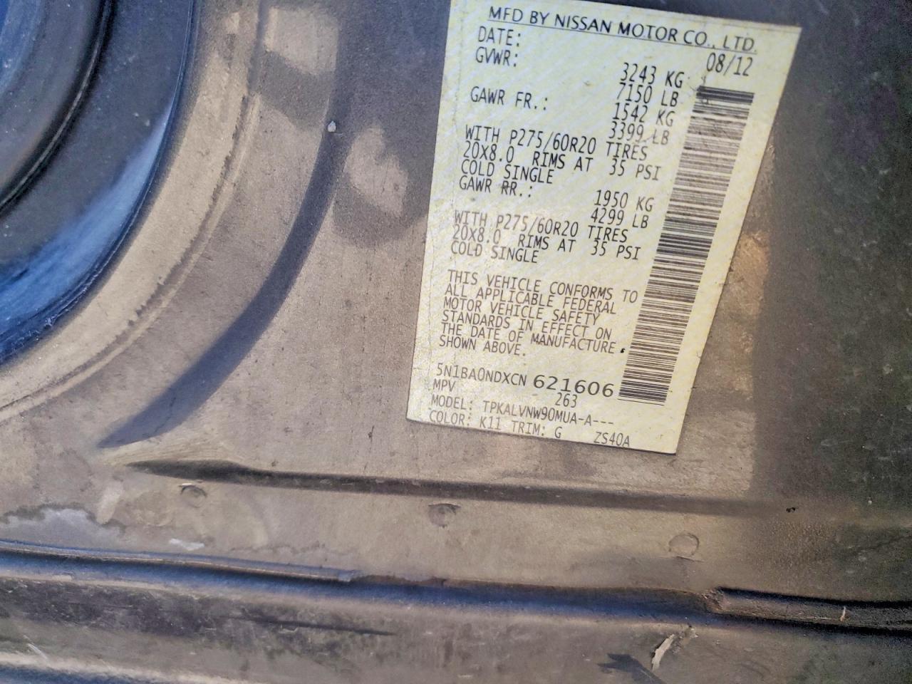 2012 NISSAN Armada