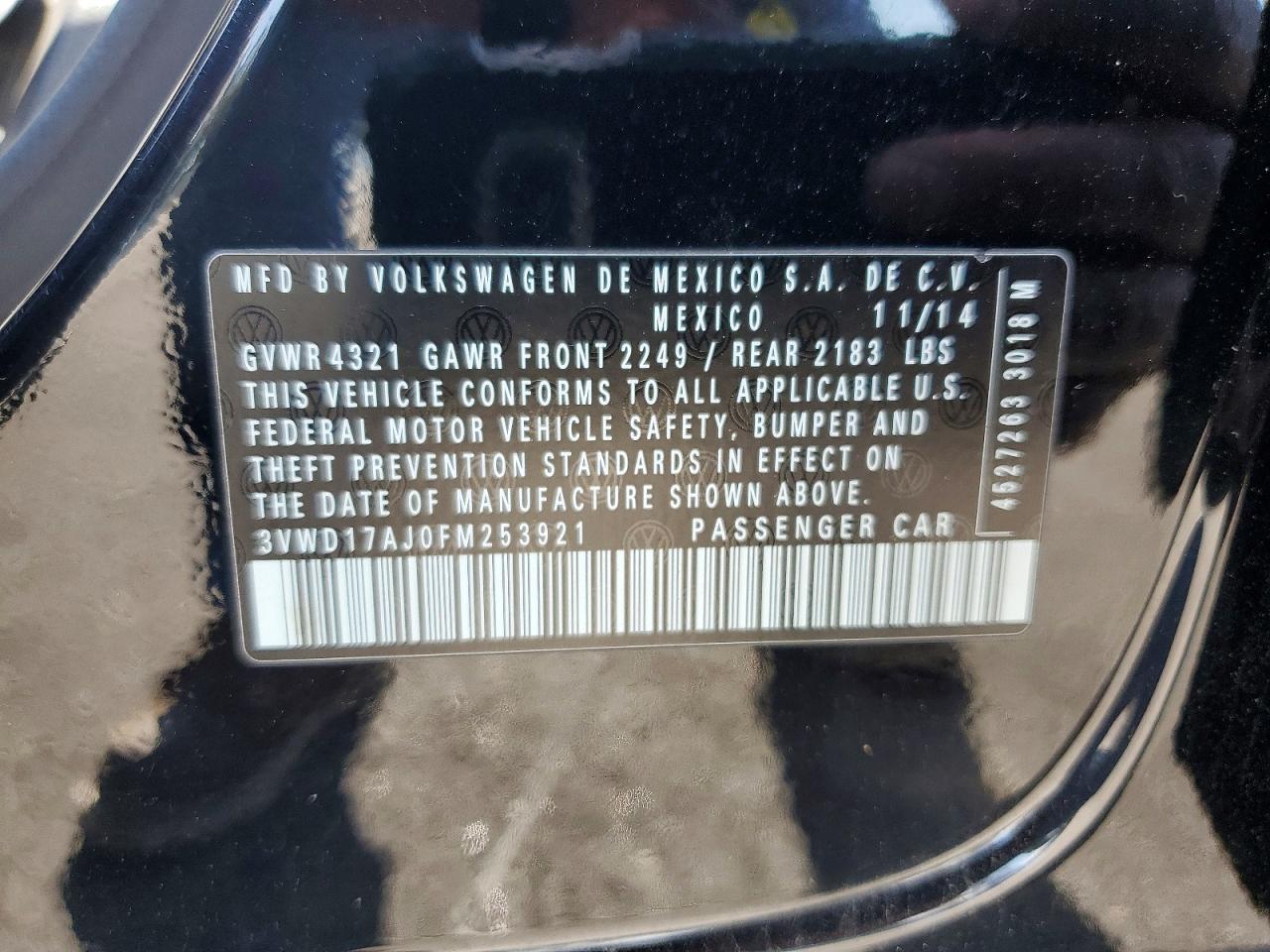 2015 VOLKSWAGEN JETTA