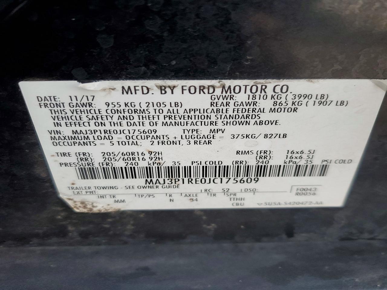 2018 FORD EcoSport