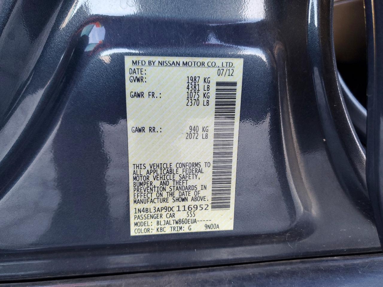 2013 NISSAN ALTIMA