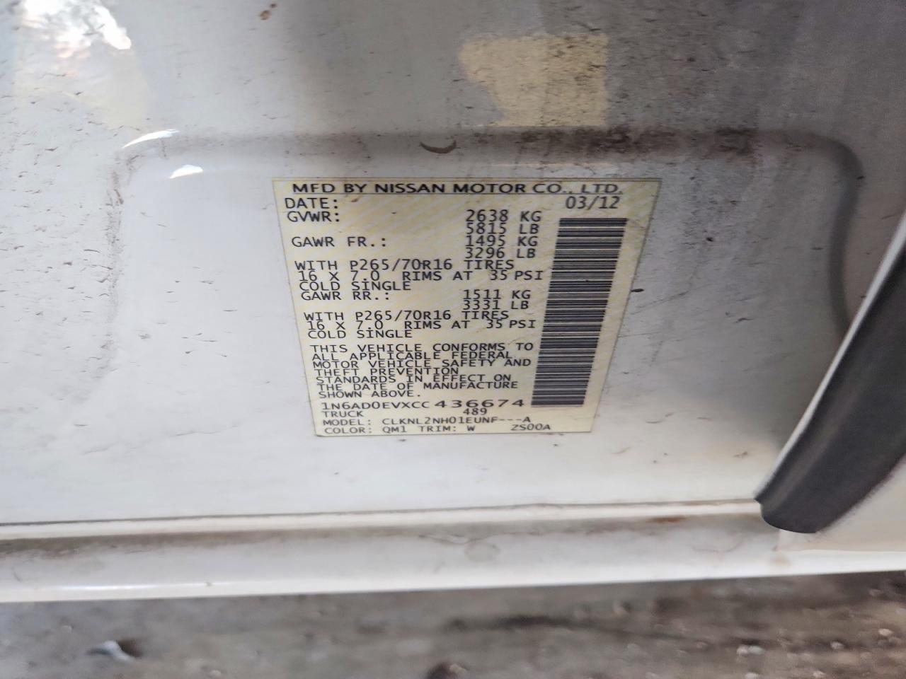 2012 NISSAN Frontier