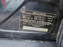 2012 HYUNDAI SONATA