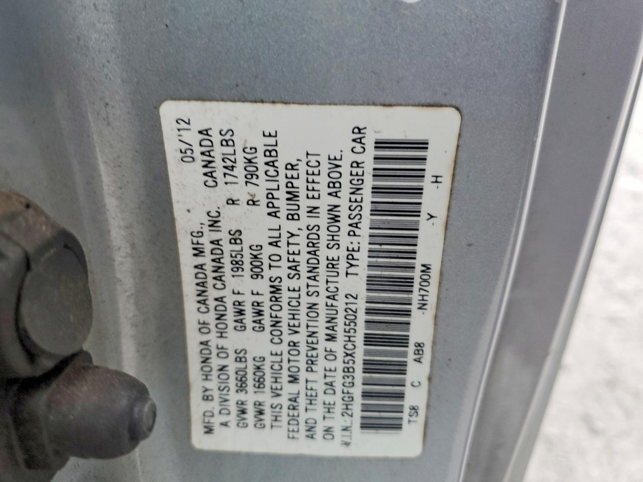 2012 HONDA CIVIC