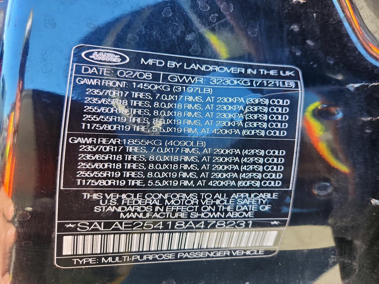 2008 LAND ROVER Lr3