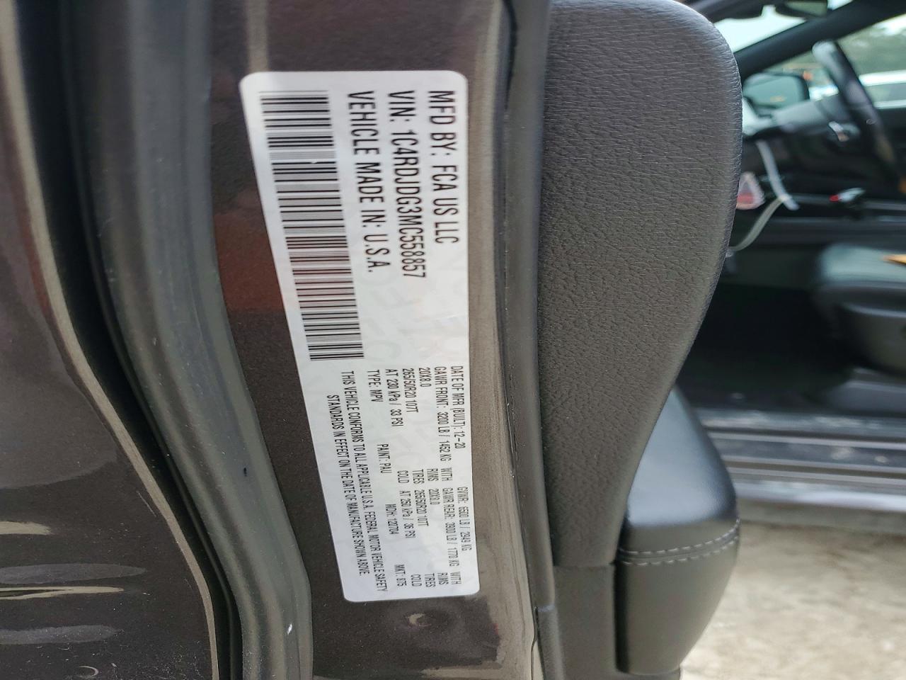 2021 DODGE DURANGO