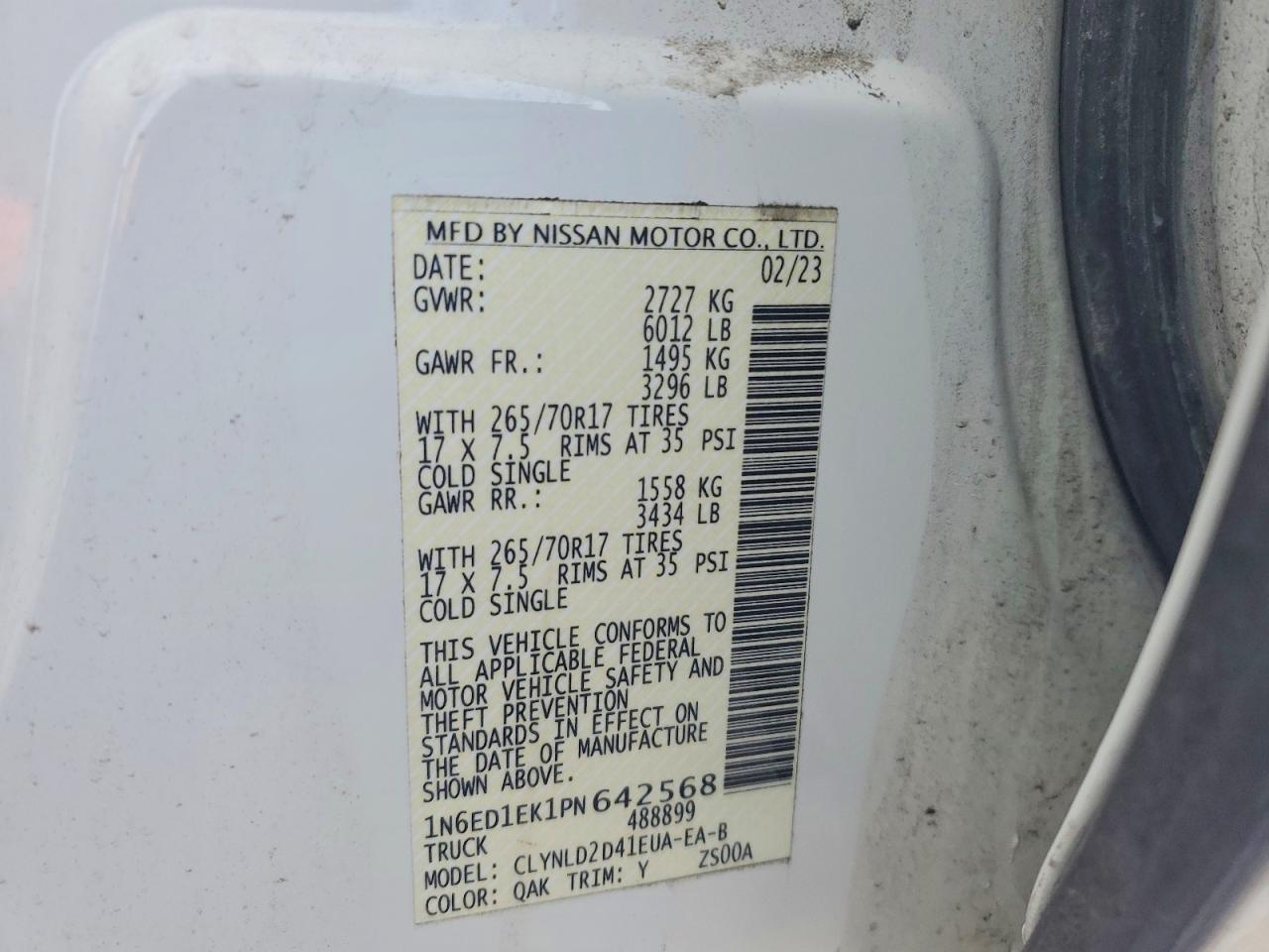 2023 NISSAN Frontier