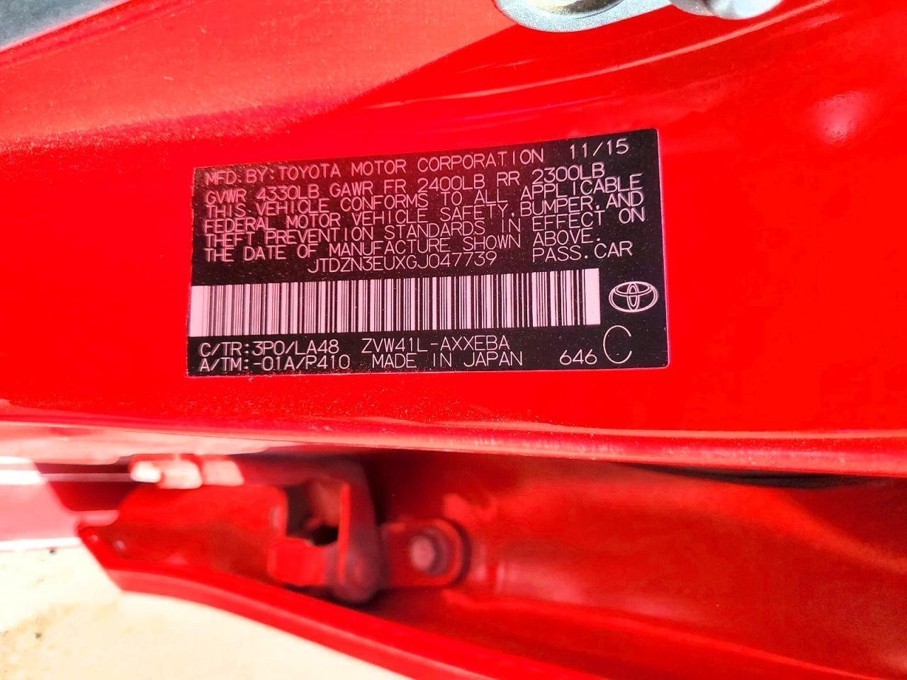 2016 TOYOTA PRIUS V